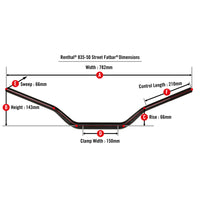 835-50 Street Fatbar® - 1-1/8" Unbraced Street Handlebar