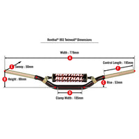 993 Twinwall® - 1-1/8" Braced Mini MX Handlebar