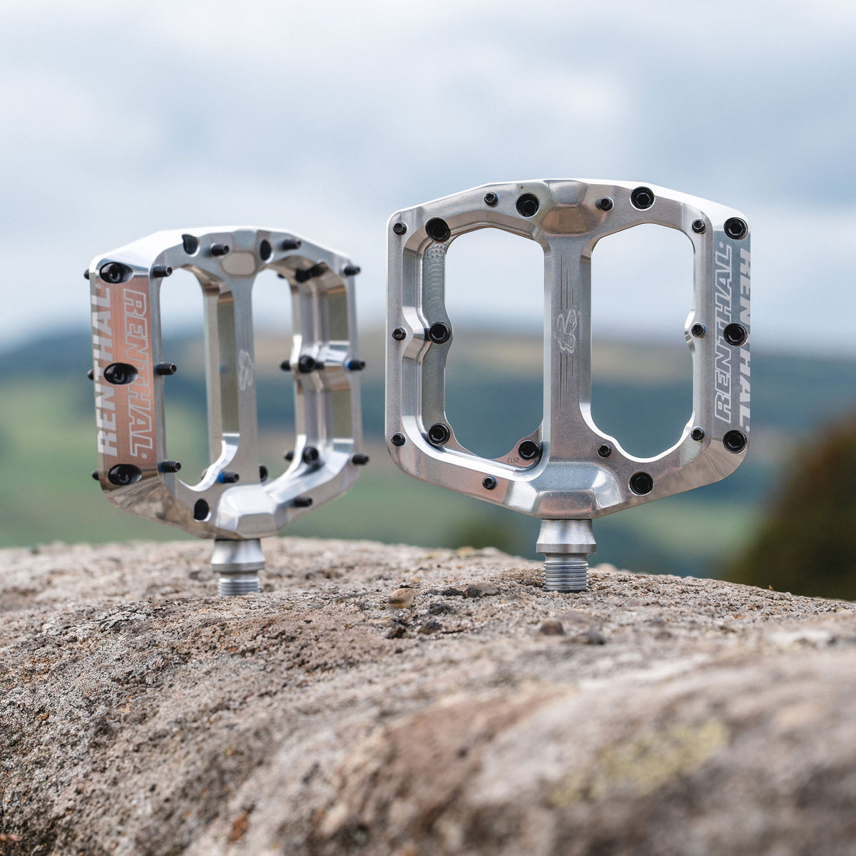Revo-F Flat Pedals (Polished Silver)